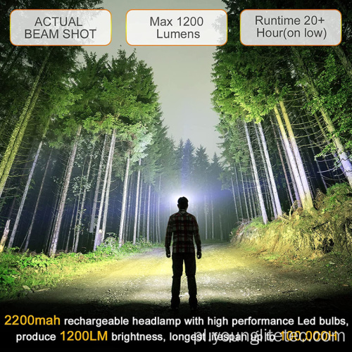 Rechargeable L2 Czujnik ruchu LED HEADLAMP